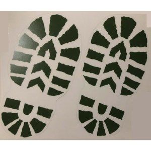 Santa Shoe Footprint Decals Floor Wall Decor Teacher Resource Repositionable